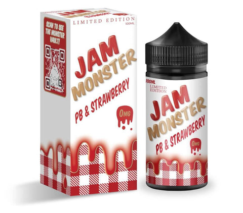 MONSTER VAPE LABS - JAM MONSTER - PB  & Strawberry