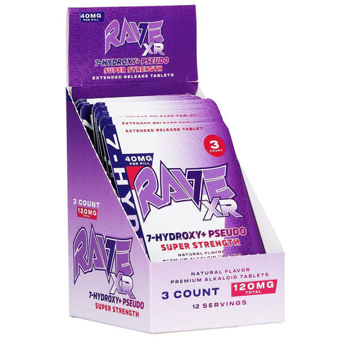 RAVE 7 - Hydroxy + Pseudo Super Strength - 40mg Tablet - 3CT